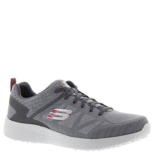Skechers Sport Men's Energy Burst Deal Closer Oxford,Charcoal/Red,9.5 M US