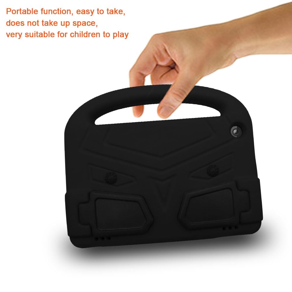 Custodia protettiva per tablet PC compatibile con bambini compatibile con Kindle Fire HD 8 (2020) custodia - durevole e leggera EVA antiurto maniglia protettiva copertura con supporto (colore: nero)