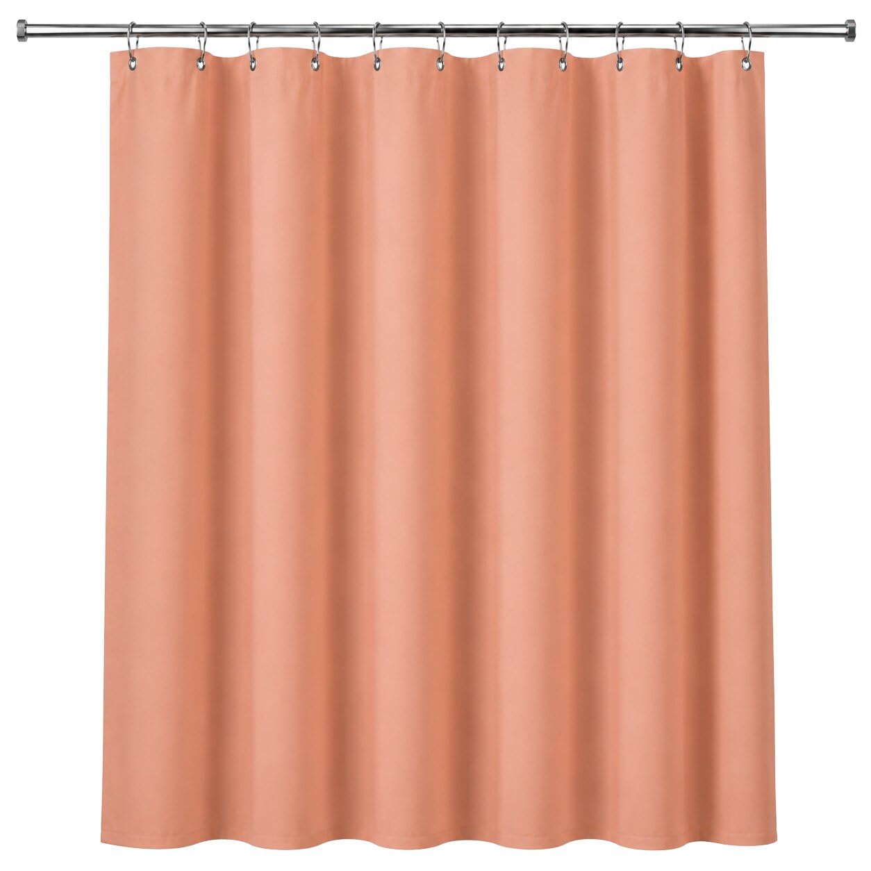 Premium 6 Guage PEVA Shower Curtain Liner - PVC Free Magnetized Bottom Odorless with Rustproof Grommets (Peach)