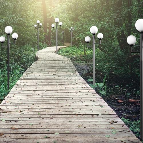 Lightdot 79" Modern Stable Post Lights Outdoor 3-Heads Street Pole Lights IP65 Waterproof Heavy-Duty Aluminum Lamp Posts Outdoor Lighting with 3Pcs 3000K LED Bulbs for Driveway/Garden/Yard by Lightdot - Image 7