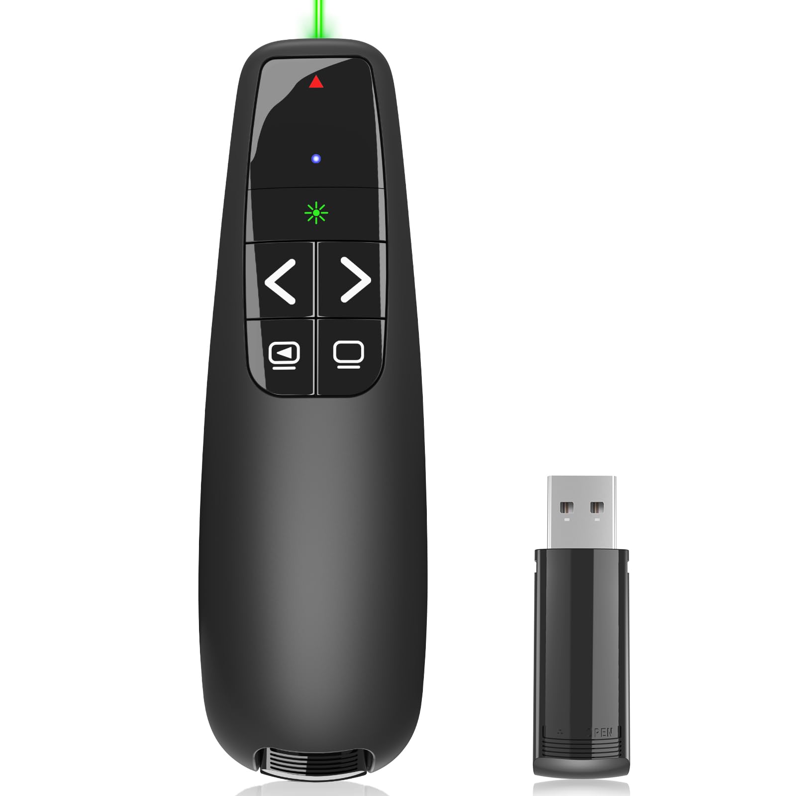 Presentation Clicker for PowerPoint, Wireless Presenter Remote with Laser