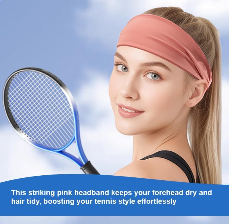 Sweatband Sports Headbands Extensible Stretchy Headband, for Women and Men Fitness Workout, Running,Yoga,Cycling, Basketball - Image 6