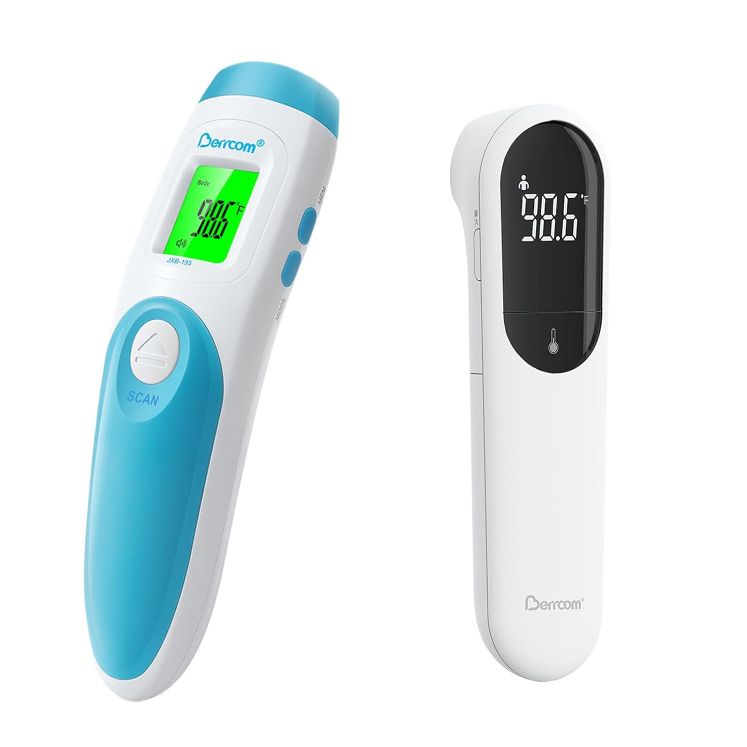 [Value Bundle] Berrcom Non Contact Forehead Thermometer JXB195 & Berrcom No Touch Forehead Thermometer for Adults and Kids JXB315