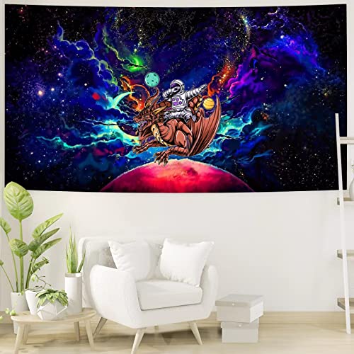 Lerdwint Animation Tapestry Wall Tapestry, Soft And Light Cartoon Tapestry Aesthetic Cartoon Poster Wall Tapestry For Young Girls And Boys, Starry Fantasy Space Astronaut79X59 Inches #TOP1