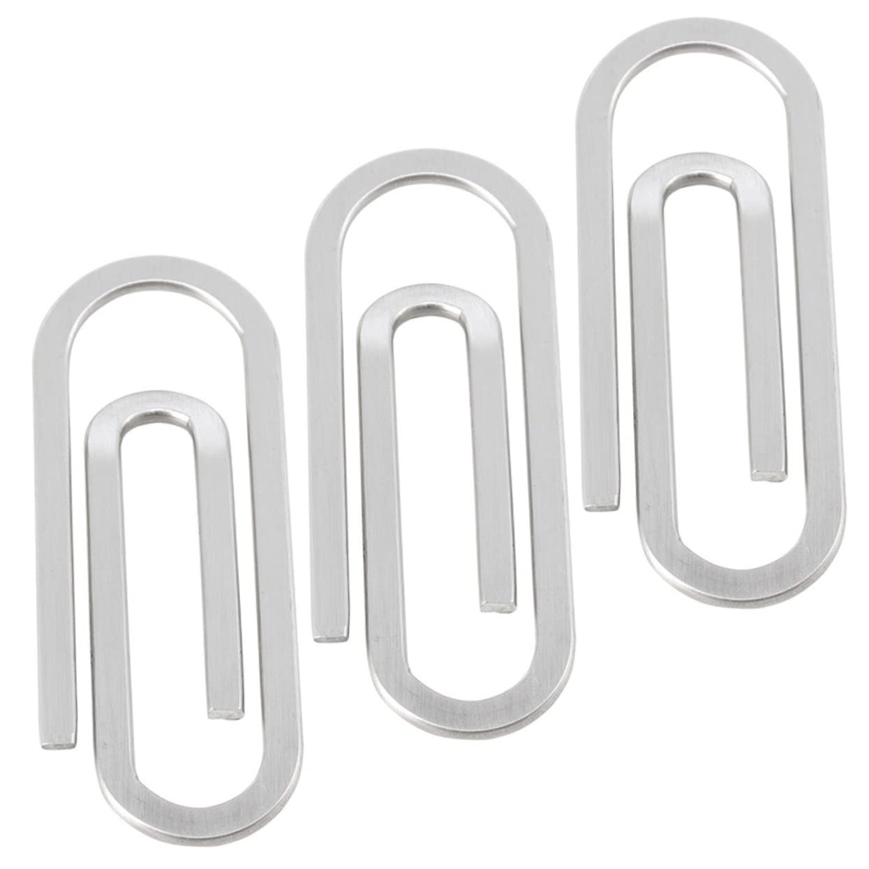 DOITOOL 5 Set Fermacarte Inossidabile Clip Per Documenti E Fermasoldi Pratici E Resistenti Per Ufficio E Casa 3 Pezzi * 5