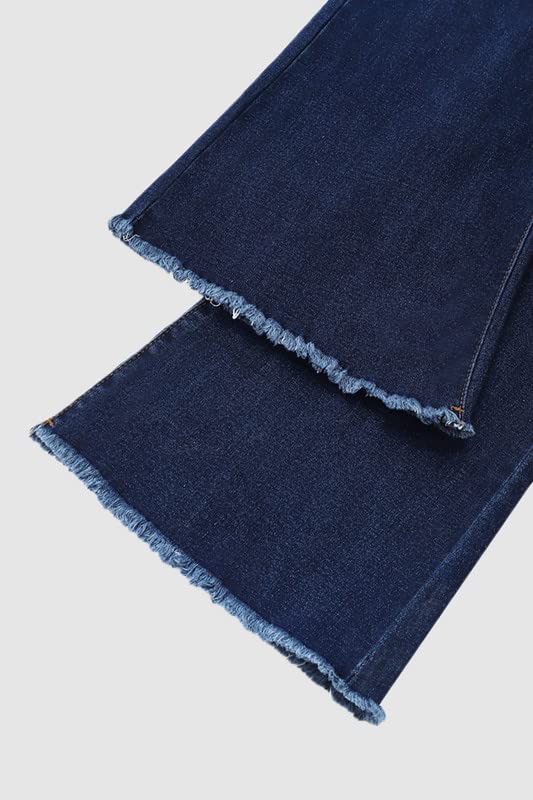 Vintage Bell Bottoms Flare Jeans for Women 90s High Waist Ripped Distressed Wide Leg High Rise Denim Pants