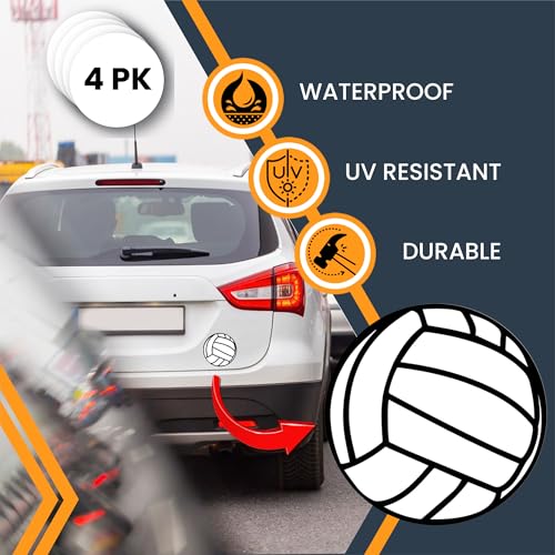 Imanes de voleibol redondos de 5 pulgadas pack de 4 calcomanías magnéticas para coches y neveras 5
