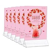 TWING Table Sign Display Holder - Ad Frame Brochure Holder - Clear Acrylic 8.5x11inches Pack of 6