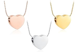 Constantlife Cremation Jewelry for Ashes - Heart Keepsake Urn Necklace