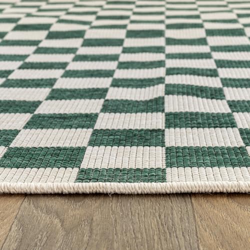 Tapete verde reversible resistente para interior y exterior 2 x 7 ft miniatura 3