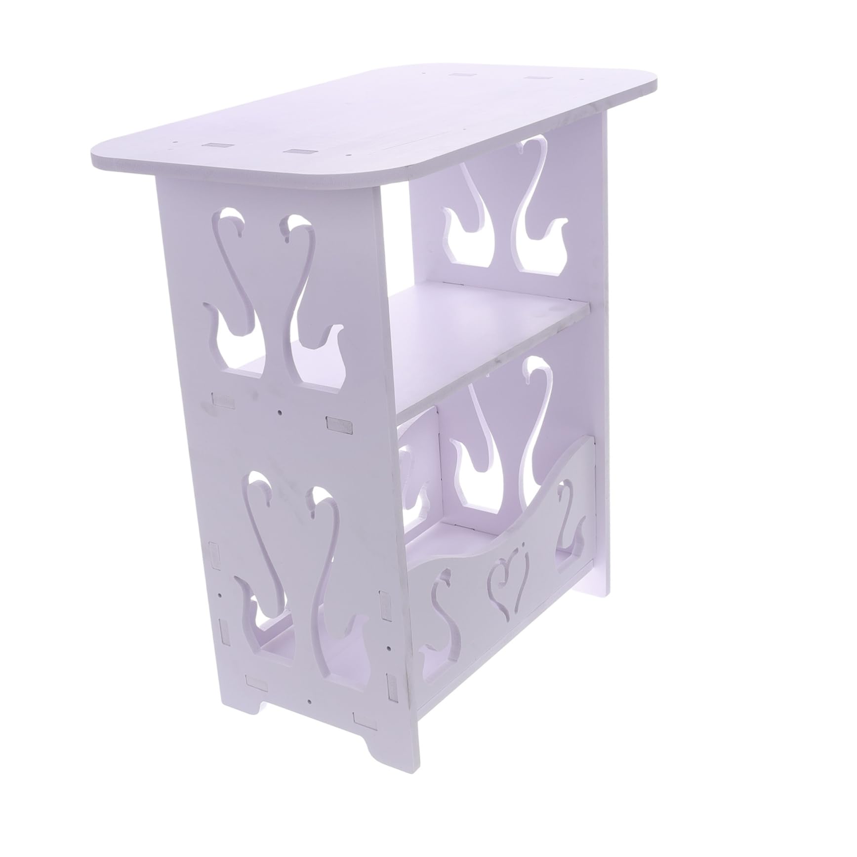 Table de chevet avec étagère de rangement OUNONA petite table appoint salon bois et métal
