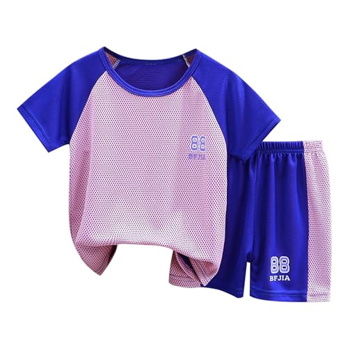 Chándal de verano de manga corta para niños y niñas, ropa de secado rápido, ropa de jardín de infantes, ropa de invierno para niños y niñas, rosa, 9-10 años