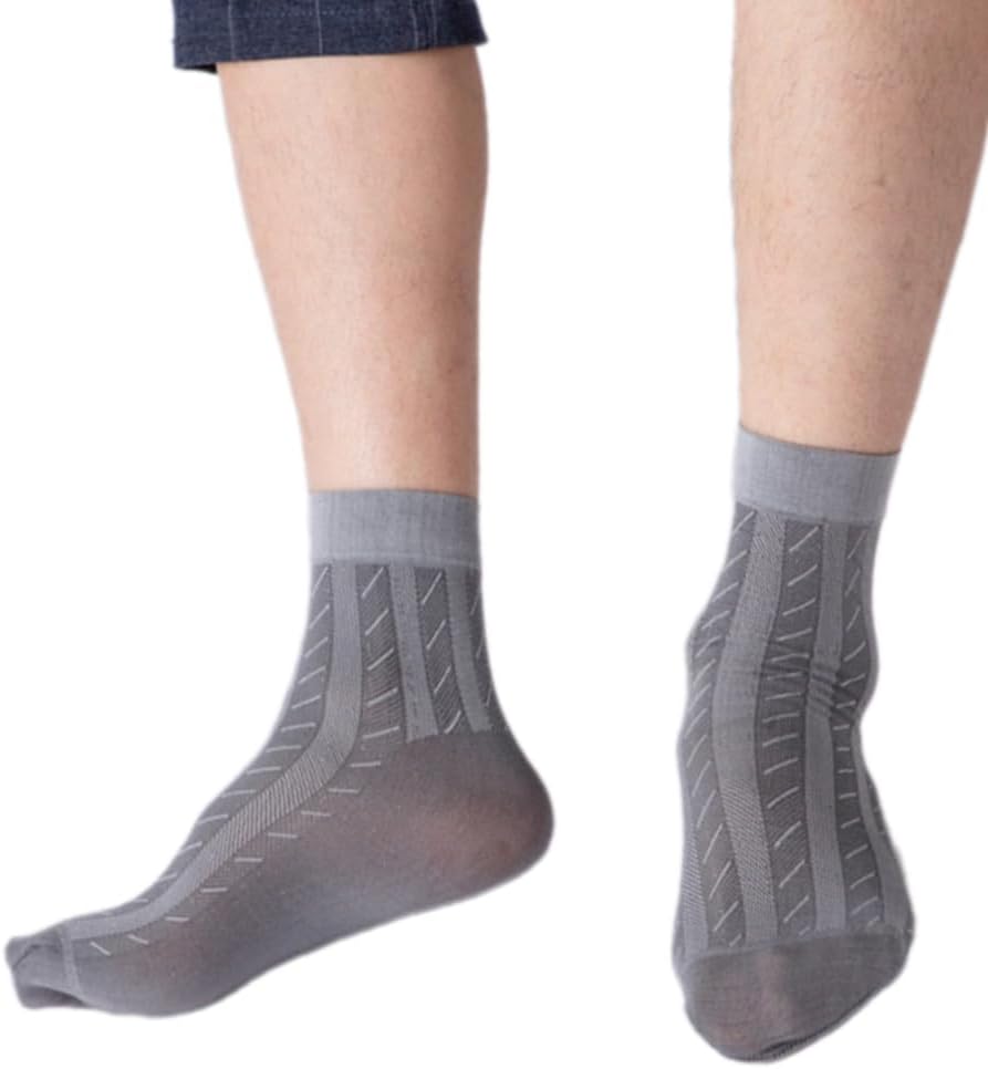 Men's Business Casual Ankle Socks Breathable Cotton Resistant Elastic Formal Suit Short Tube Socks