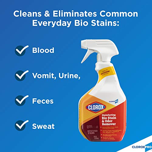 CloroxPro Disinfecting Bio Stain & Odor Remover, Refill, 128 Ounces (31910) Package May Vary