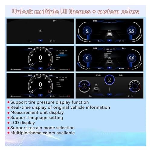 Velocímetro digital LCD 12.3 pulgadas para tablero Opel Astra 2004-2010 3