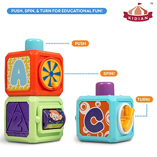 image for Kidian Stacking Toys – Stack & Learn Cubes, Stacking Blocks for Todd