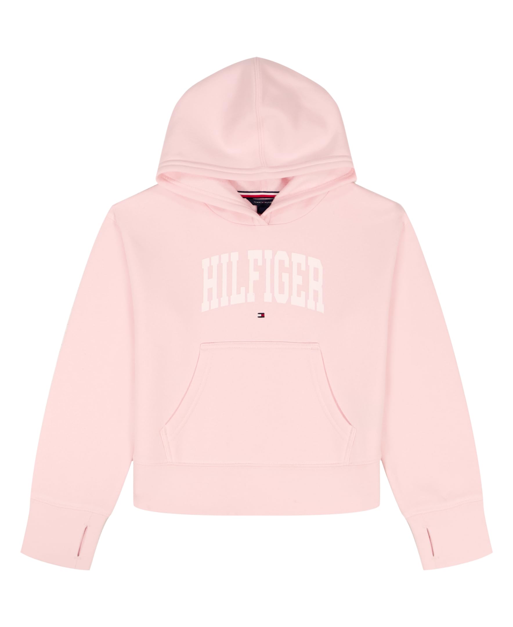 Tommy Hilfiger Girls' Long Sleeve Fleece Popover Hoodie, Soft & Comfortable
