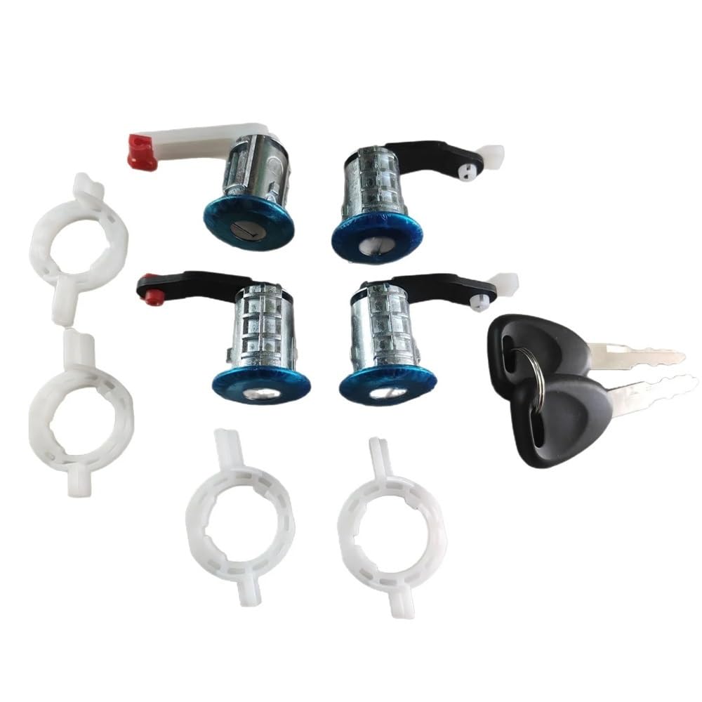 Hzsmyxgs One Color Car Door Lock 7701470945 7701470944 Compatible With Master 1998-2016 Front Left Right Car Door Lock Barrel Cylinder With 2 Keys