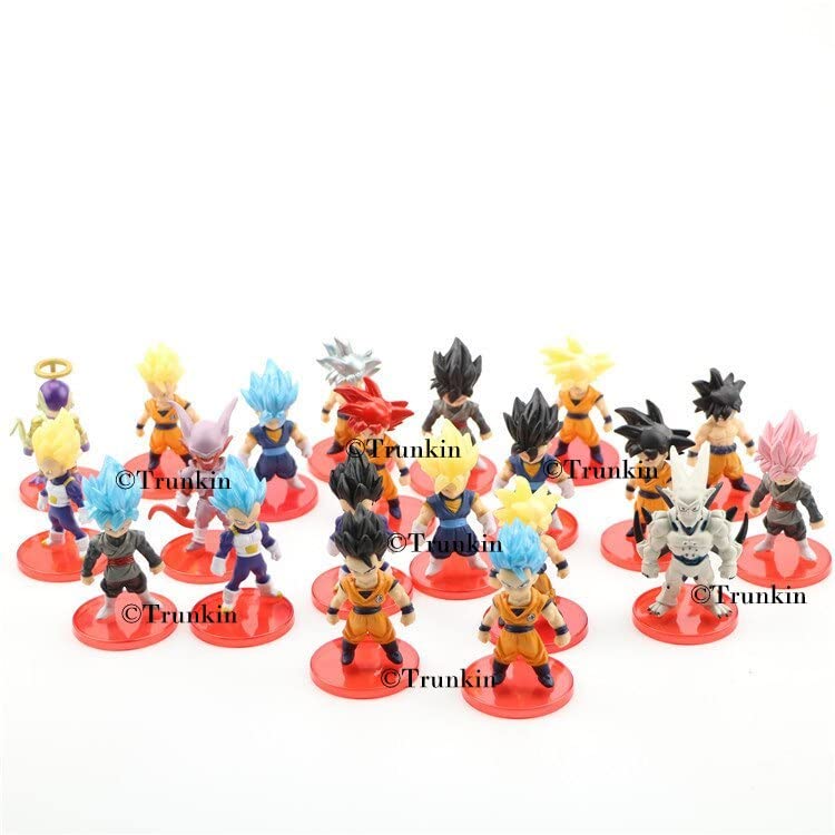 Image of Trunkin DBZ 21 Pcs Set B Anime Figure Son Goku GohanVegeta Frieza Vegeto Trunks Piccolo Figurine Collectible Anime Weeb PVC Collection Model Figures