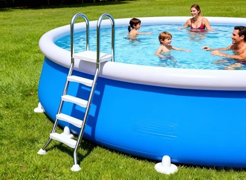 Escalera doble cara para piscina con estructura acero inoxidable 304 miniatura 2