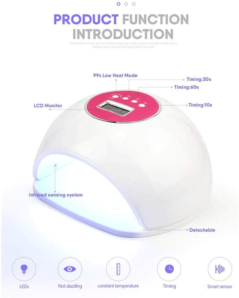 Nail Phototherapy Light 72w High Power Intelligent Induction Fast Baked Dry Polish Adhesive