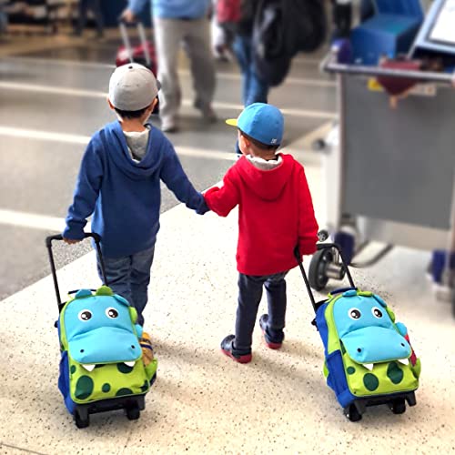 Yodo Zoo 3-Way Kids Suitcase Luggage Or Toddler Rolling Backpack With Wheels,Small Dinosaur #TOP4
