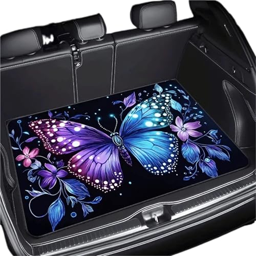 Tapis de coffre papillon anti-poussière et résistant pour voiture