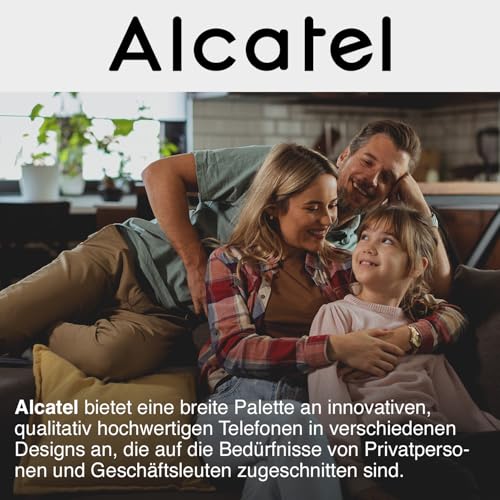 ALCATEL E260 - Schnurloses DECT-Telefon - Kompaktes Design - Großes hintergrundbeleuchtetes Display - Freisprechfunktion - Funktion zur Sperrung unerwünschter Anrufe - Rot