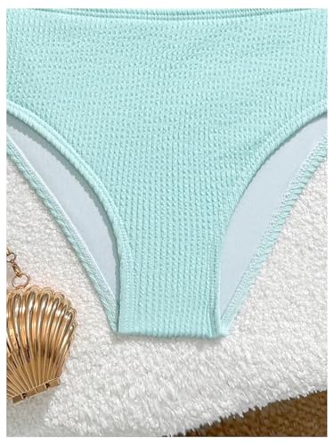 Image of RoseSeek Girl's 2 Piece Padded Bathing Suit Wireless Starfish Swimsuit Spaghetti Strap Vacation Beachwear Set
