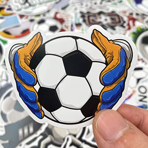 AOWDIAO 100 Pieces Soccer Stickers, Vinyl Soccer Water Bottle Stickers Pack, Soccer Gifts for Soccer Lovers, Soccer Party Favors, Soccer Decorations - Image 5