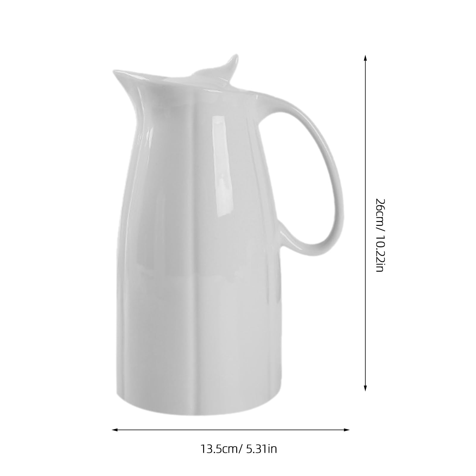 Pichet de Service à Boissons en Céramique Blanche 2300 Ml