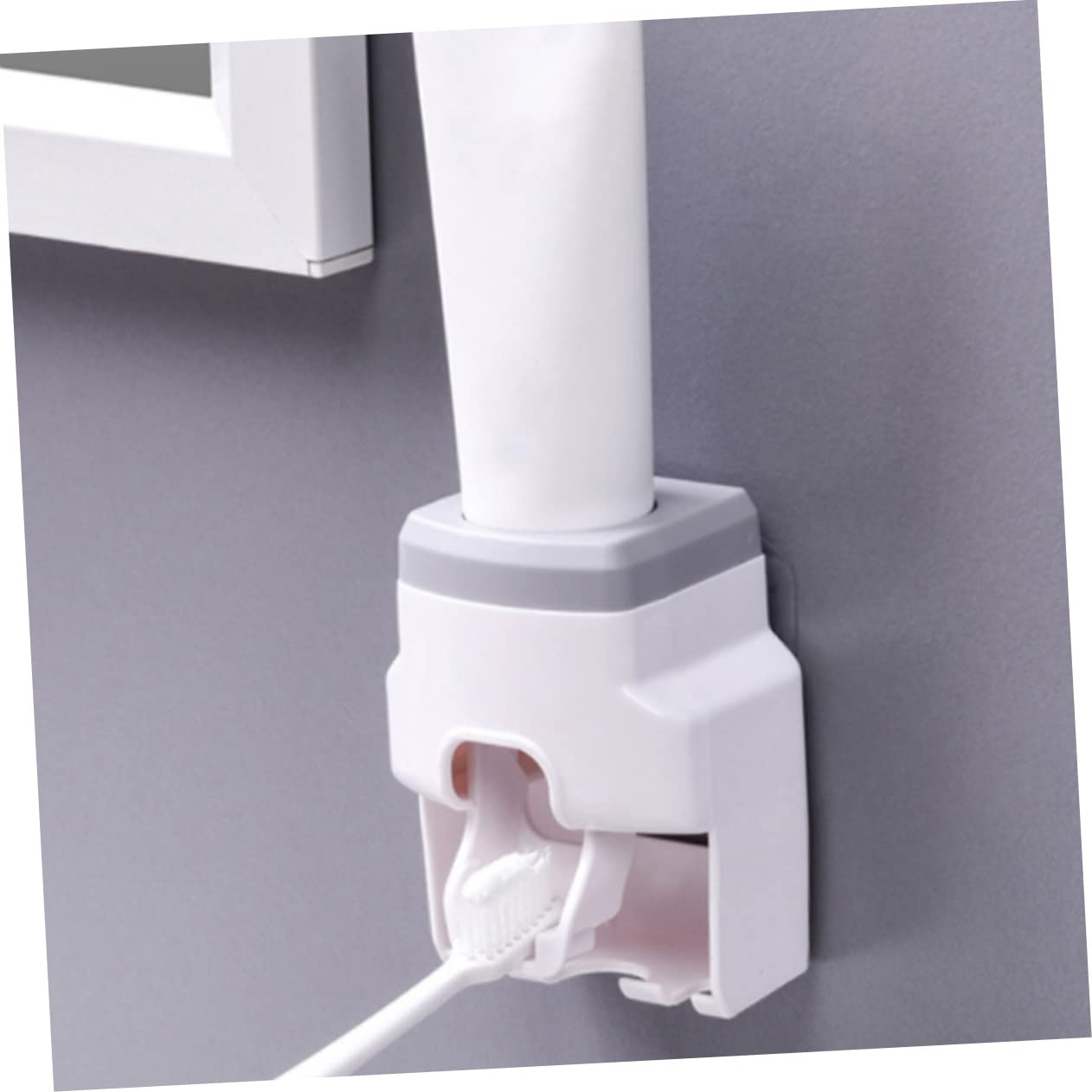 Ciieeo 3 Pezzi Porta Spazzolino Da Denti Squeezer Da Parete Porta Spazzolino Da Denti Per Bagni Materiale Abs Senza Supporto
