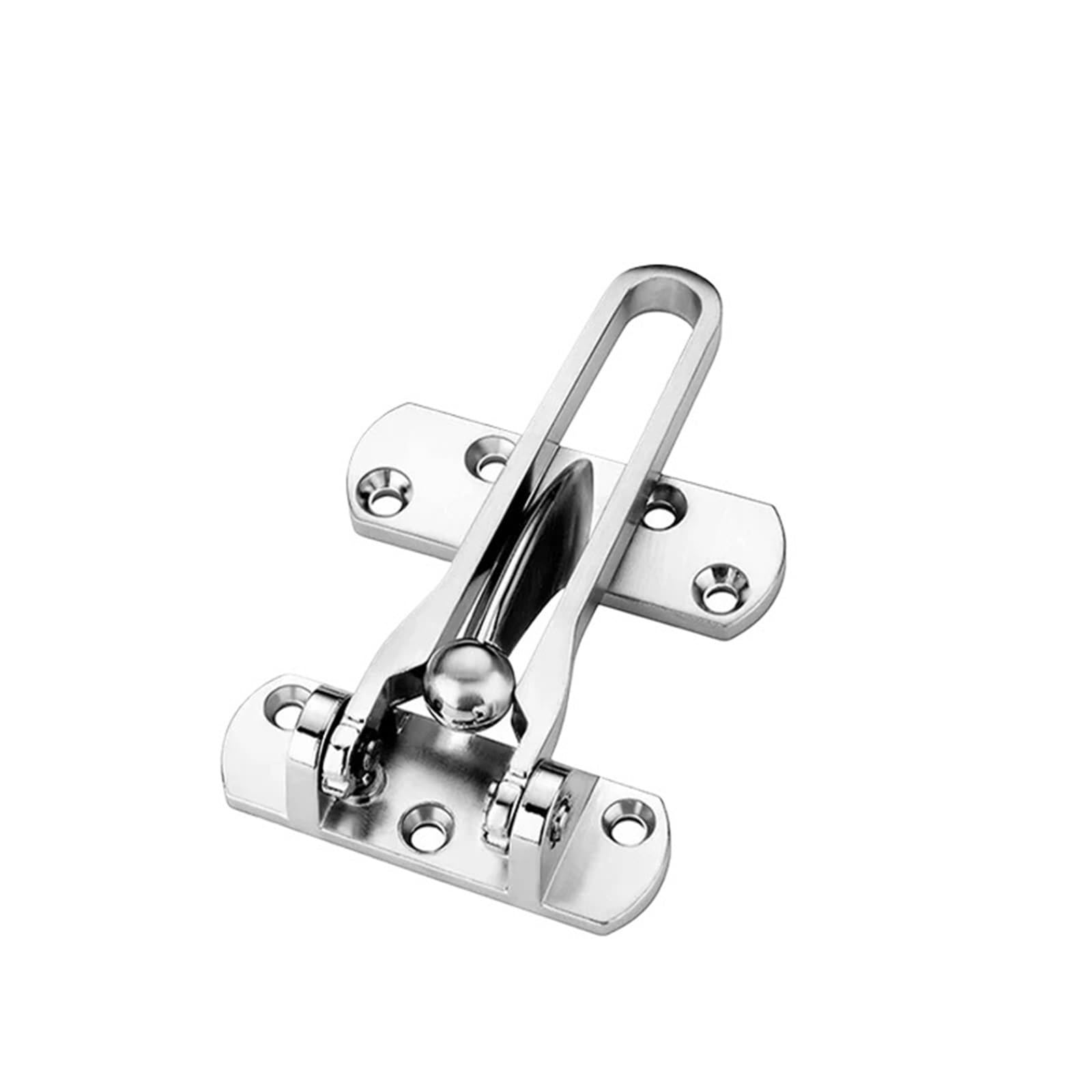 Swing Bar Door Lock 3pcs Insurance Door Bolt Anti-Theft Buckle Chain Stainless Safety Bedroom Hotel(Silver)