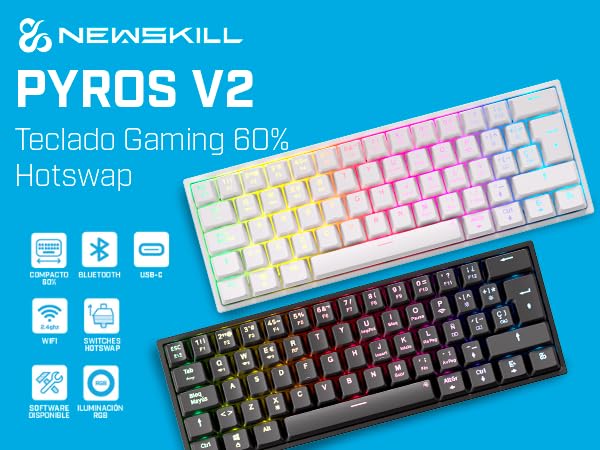 Clavier gaming Bluetooth blanc compact pour éliminer les câbles sur le bureau