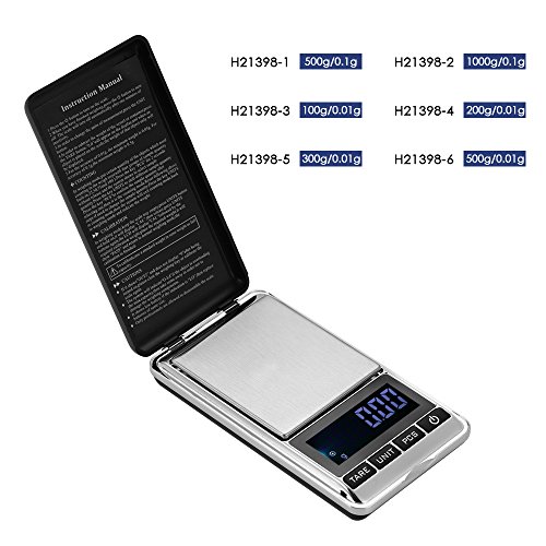 KKmoon 300g / 0,01g Balança de bolso de alta precisão Balança de cozinha precisa Balança de joias Ba