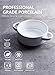 Sweese Porcelain Soup Bowls with Handles, 20 Ounce French Onion Soup Bowls, Stackable Serving Bowls for Chili, Beef Stew, Oven Microwave Dishwasher Safe, Set of 6, Gift, White
