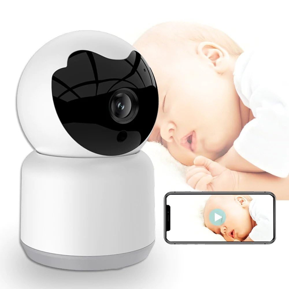 HOCCTwo Way Audio Baby Monitoring Camera with Wireless IR Night Vision, 1080p Video, Horizontal Rotation 355°, Panoramic Monitoring | Baby Monitor| Pet Monitor | Security Camera