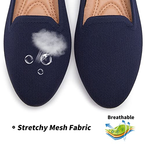 Image of BABUDOG Women's Flats Shoes Shiny Mesh Loafers Shoes Soft Memory Foam Flats