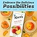 Kern’s Peach Juice Nectar - Peach Nectar Made with Fresh Fruit Puree - Fruit Juice Concentrate for Smoothie Mix, Cocktail Mixers & Kids Drinks & Beverages - 64oz, 8 Pack Carton