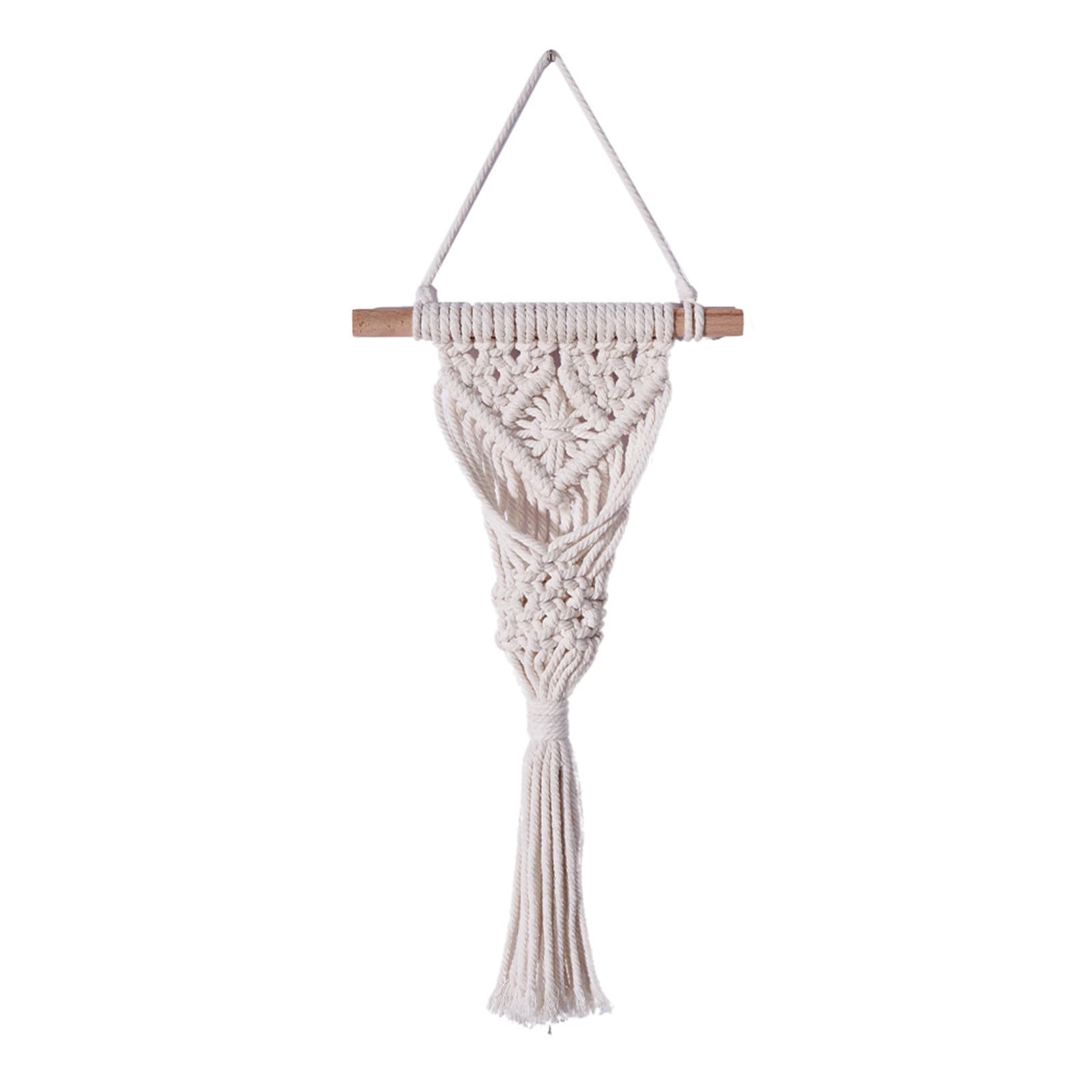 Tillandsia Stand Indoor Plant Display Holder Handwoven Cotton Rope Macrames Wall Hangings Dried Flower Mesh Basket