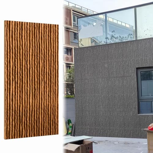 Paneles de pared ondulados 3D, impermeables y modernos, para decoración de interiores y exteriores y telón de fondo