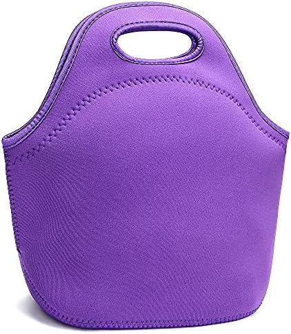 YOUBDM Neoprene Lunch Bags Thermal Insulated Lunch Tote Bag Reusable Washable Neoprene Picnic Bag for Women Men