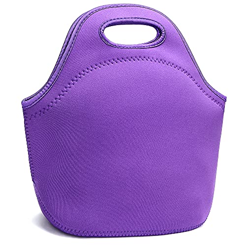 Youbdm Neoprene Lunch Bags Thermal Insulated Lunch Tote Bag Reusable Washable Neoprene Picnic Bag For Women Men #TOP8