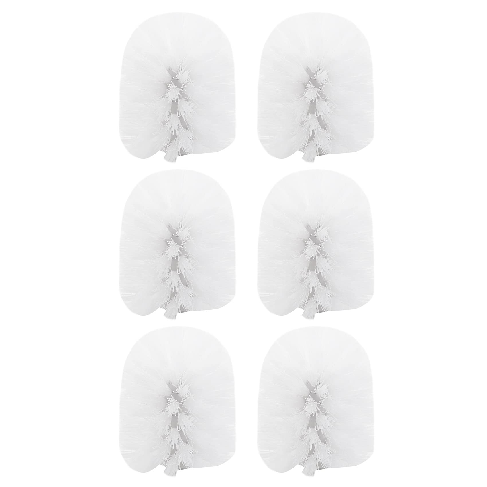Zunedhys Replacement Spare Bathroom Accessory Plain Plastic Cleaning Brushes Head Holders White (6X White Heads)