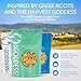 Greek Goddess Gourmet Granola Variety Pack – Baklava Bliss, Harvest, & Maple Oat with Nuts, Honey, Maple Syrup, Coconut & Olive Oil – Greek-Inspired, Gluten Free Granola, 10oz Bags (3-Pack Assortment)