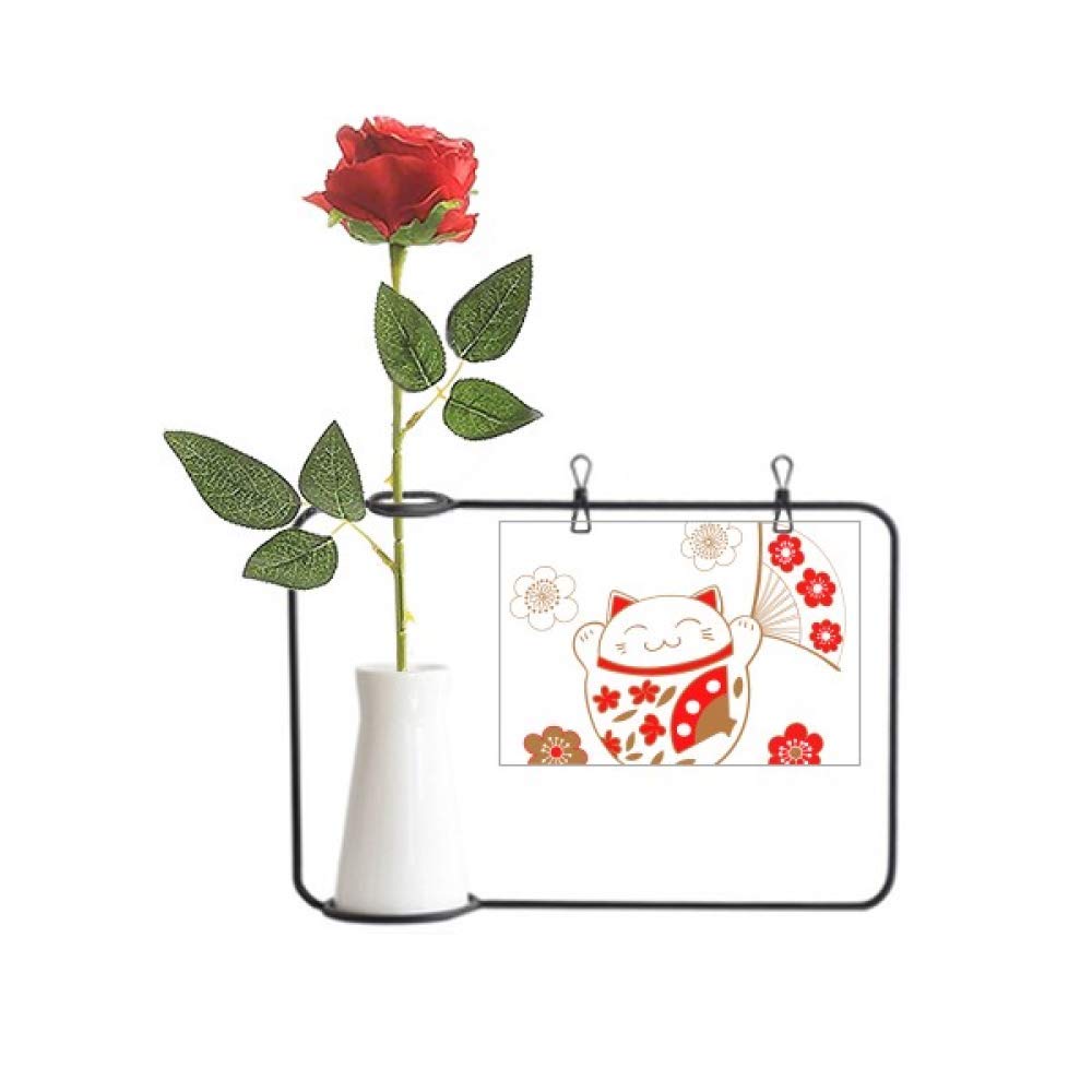 Fleur artificielle chat porte-bonheur japonais : sublimez votre vase sans entretien