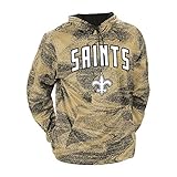 Officially Licensed Zubaz Men's NFL Static Hoodie, New Orleans Saints, Size Small