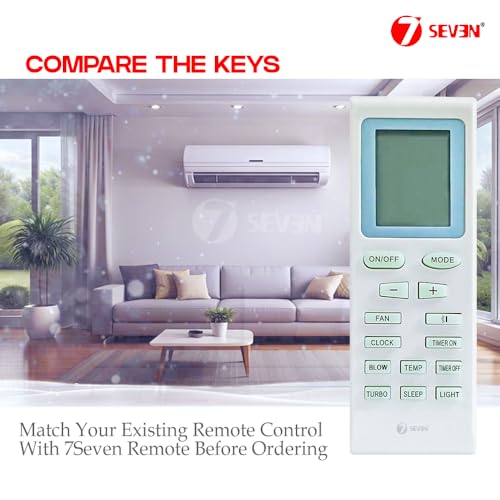 Image of 7SEVEN YB1FA Compatible Vertis Plus Air Conditioner remotes for Original Voltas AC Remote Control for 1 1.5 2 ton Split or Window ac - Match Exactly with Old Model 18A Remote for Better Performance
