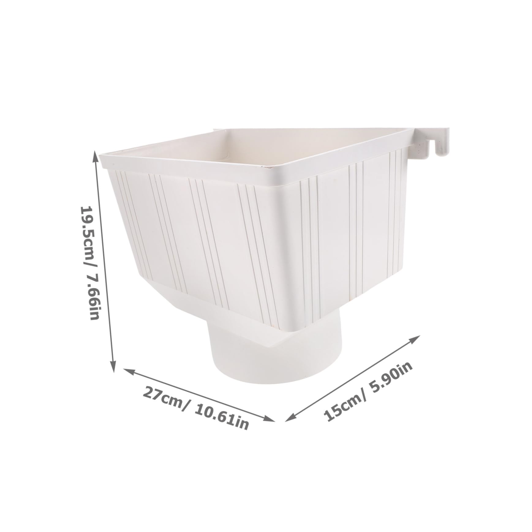 OSALADI Downspout Rinnen Wassertrichter Pvc Fallrohr Adapter 10.63X5.91X7.48In Regenfass Diverter Für Dachrinne Wassersammelsystem Anschluss
