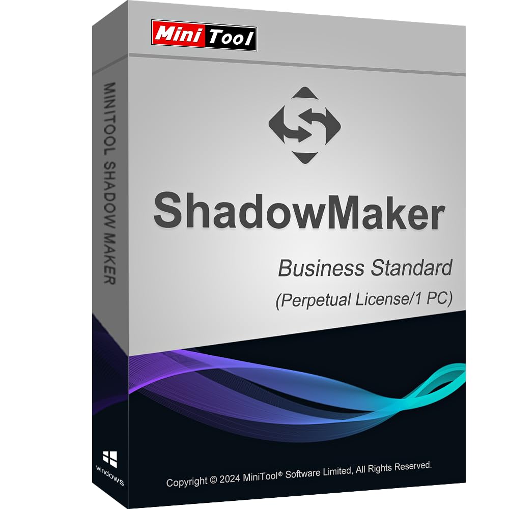 MiniTool ShadowMaker Business Standard | Windows | 1 appareil | À vie | Sauvegarde et restauration des données | Activation par e-mail